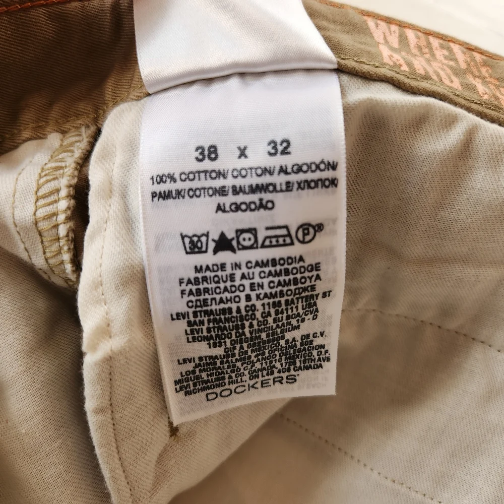 Dockers Alpha Slim Tapered Khakis Men's 38x32 - Picture 4 of 8